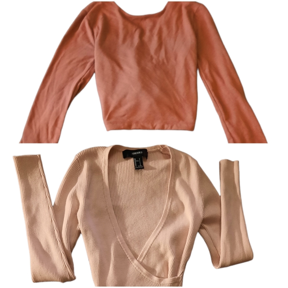 2 piece Forever 21 Crop longsleeves